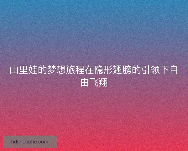 山里娃的梦想旅程在隐形翅膀的引领下自由飞翔